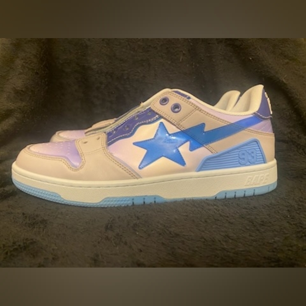 Bape STA Skate Shoes. Blue And Cream Size 9.5